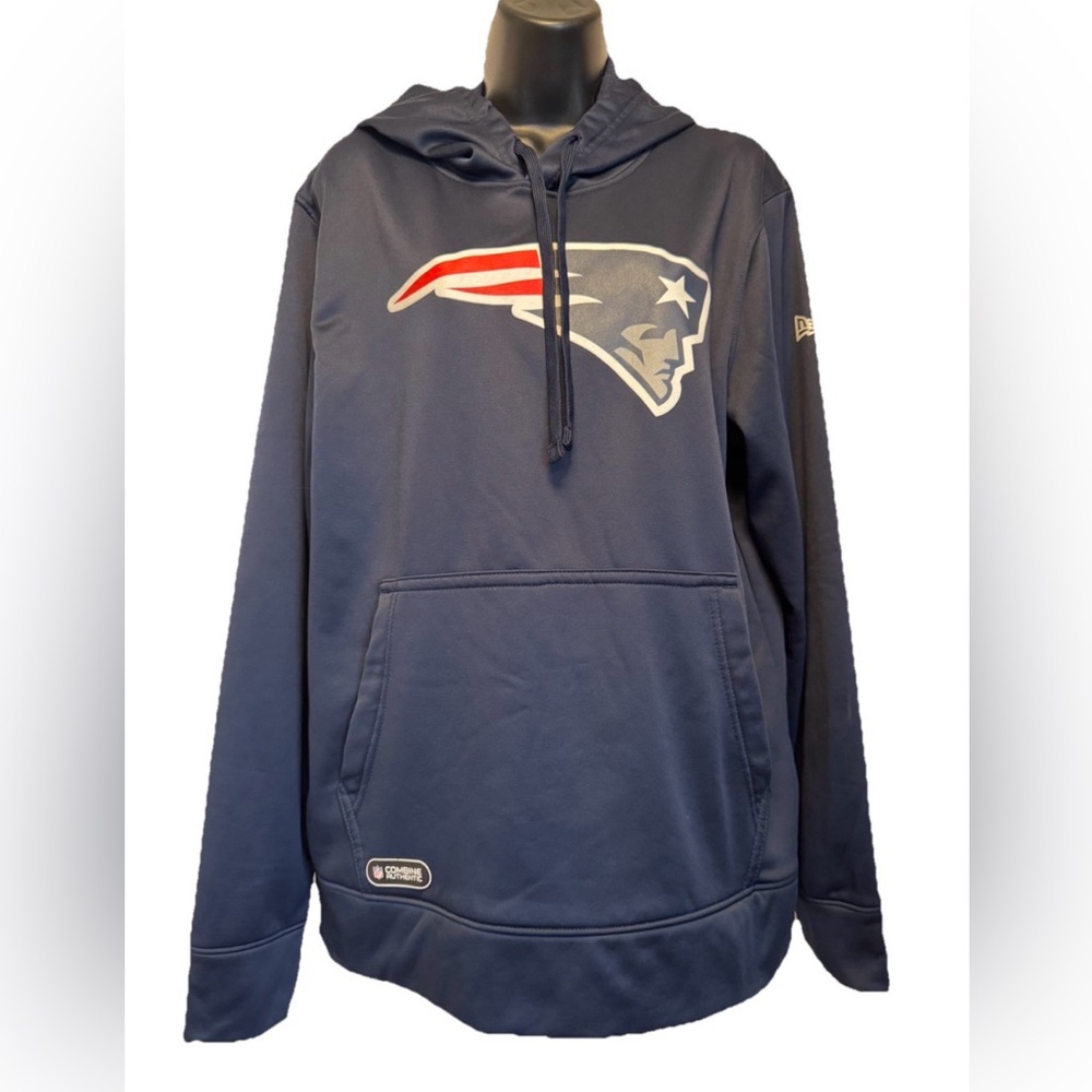New England Patriots NFL Combine Training New Era Pullover Hoodie Sz M Blue